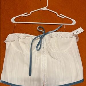 PacSun White and Blue Women's Corset
